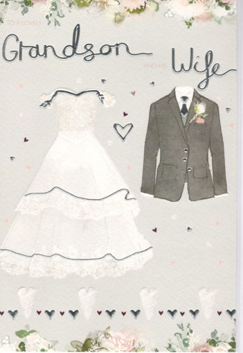 Picture of GRANDSON & WIFE WEDDING CARD